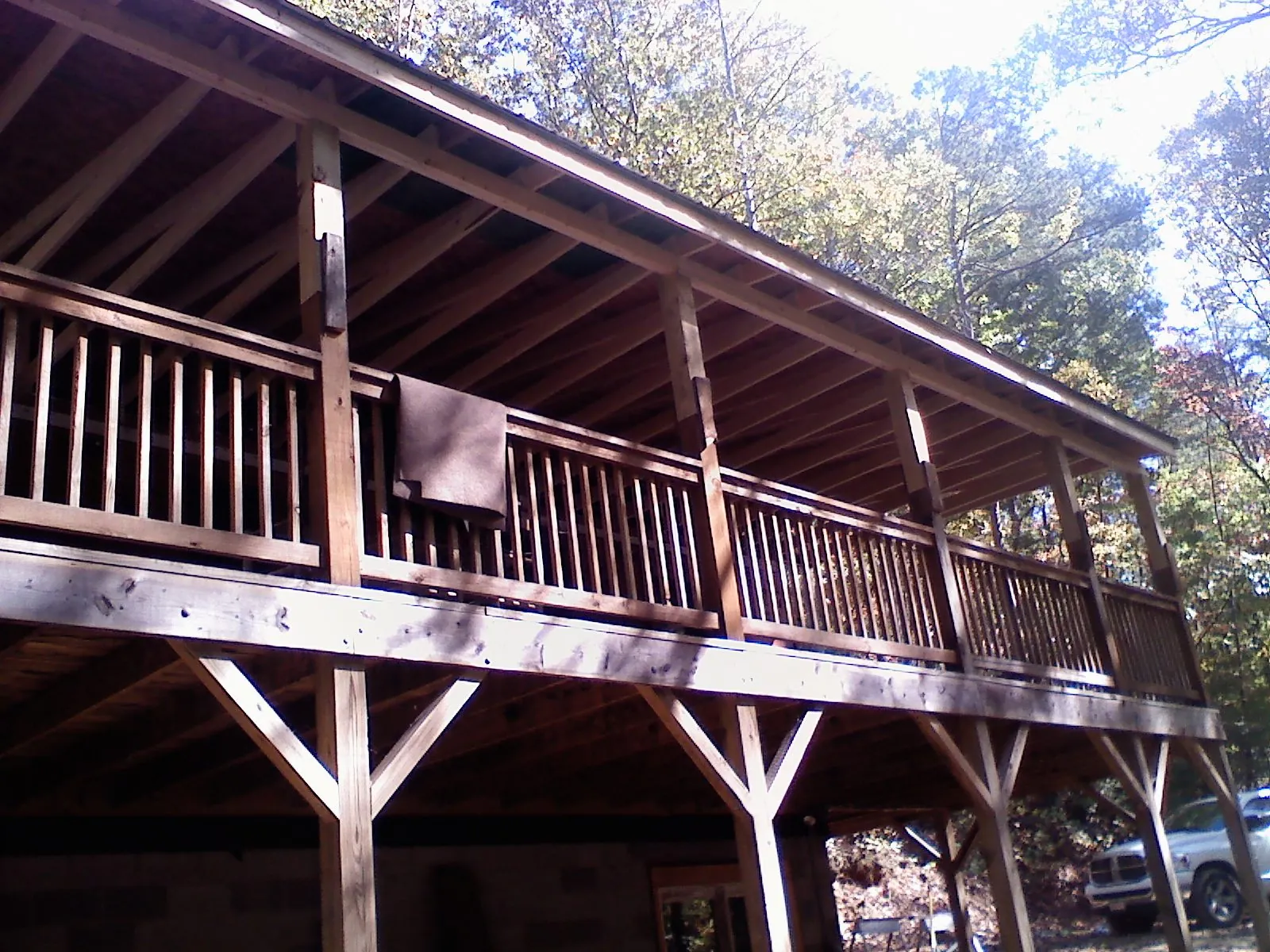 Timber framing under a new elevated porch and deck — Roof Leak Repair in Gambier by Roofing Brothers